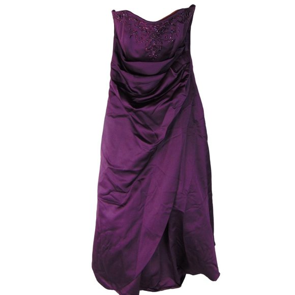 David's Bridal Shop Prom Gown Bridesmaid  * Size 6 * Purple   Polyester * EUC - Picture 1 of 8